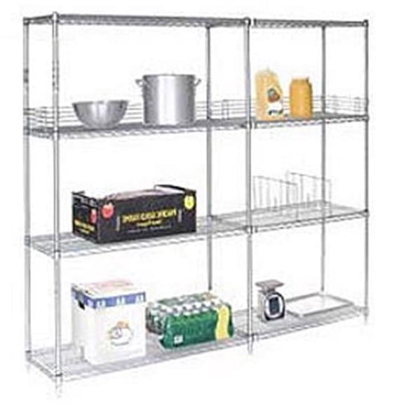 24 x 21 x 54 in. Poly-Z-Brite Wire Shelving - Clear