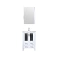 thumbnail image 1 of 24 x 22 in. Volez Single Vanity Set with Ceramic Top Ceramic Integrated Square Sink & Mirror - White with Integrated, 1 of 1