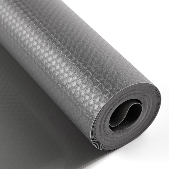 24 x 236.22 Inch Shelf Liners for Kitchen Cabinets Non Adhesive Drawer Liners, Non-Slip EVA Material Refrigerator Liners Waterproof & Oil-Proof Roll for Bathroom, Kitchen, Cupboard, Shelves -Grey