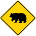 thumbnail image 1 of 24 x 24 Bear Crossing Sign - Genuine Equine Crossing Symbol - 3M High Intensity Prismatic Reflective Sheeting - Prominent Warning Sign - 10-Year 3M Warranty, 1 of 5