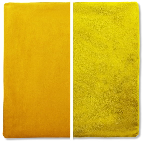 24" x 24" Cover Only Throw Pillowcase Reversible - Gold Rush: 2 PCS / 4 Sided. Luxurious, Microsuede/Microplush Fabric - Softest / High Thread Count - Washable - Outstanding Beauty & Comfy