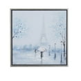 thumbnail image 1 of 24" x 24" Eiffel Tower Framed Wall Art with Silver Frame, by DecMode, 1 of 8
