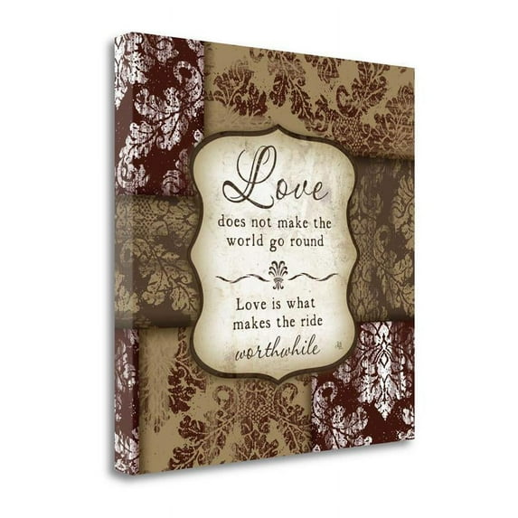 24" x 24" Love By Jennifer Pugh - Wall Art Print on Canvas Fabric Multi-Color