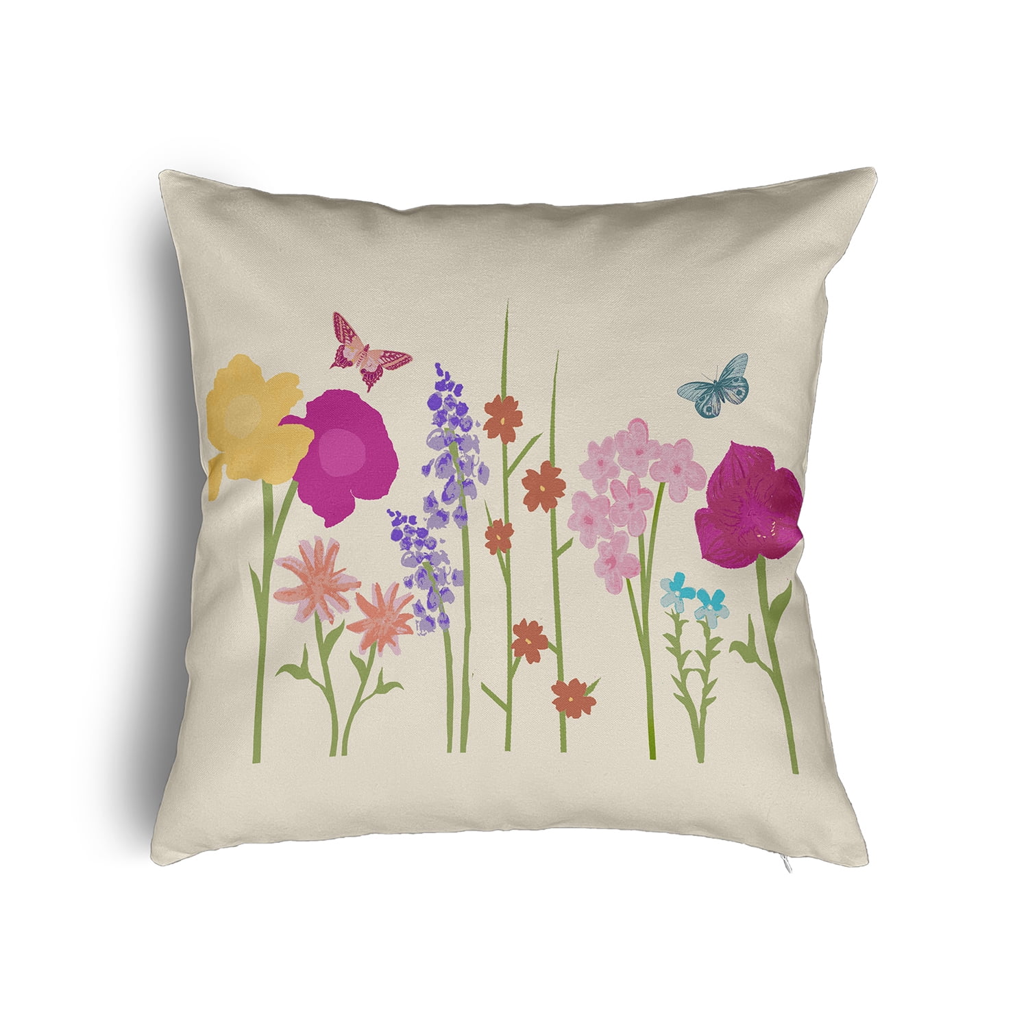 24" x 24" Simply Daisy Little Garden Poly Pillow with Zipper, Daffodil Qty 1