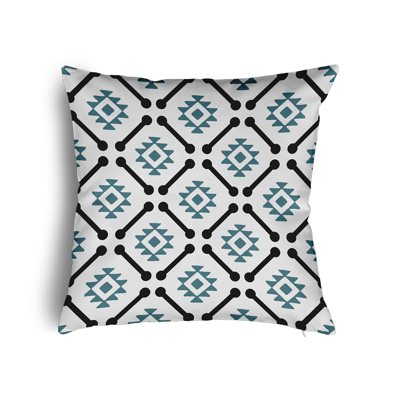 24" x 24" Simply Daisy Modern Tribal Pattern Poly Pillow with Zipper, Mineral Blue Qty 1