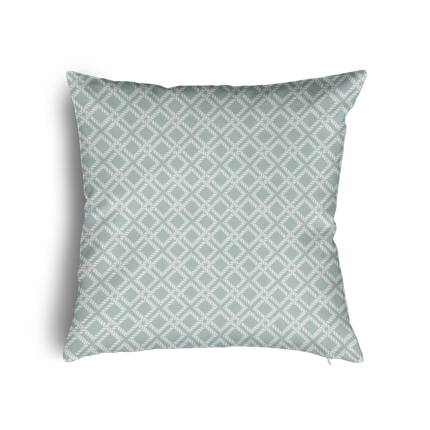 24" x 24" Simply Daisy Rope Rigging Poly Pillow with Zipper, Aqua Qty 1