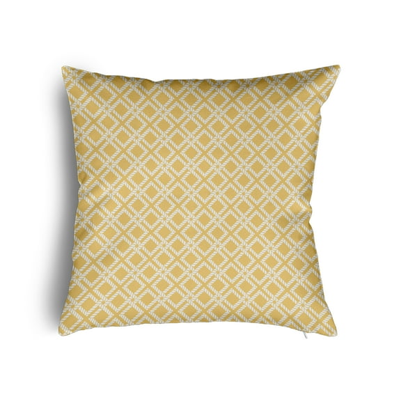 24" x 24" Simply Daisy Rope Rigging Poly Pillow with Zipper, Daffodil Qty 1