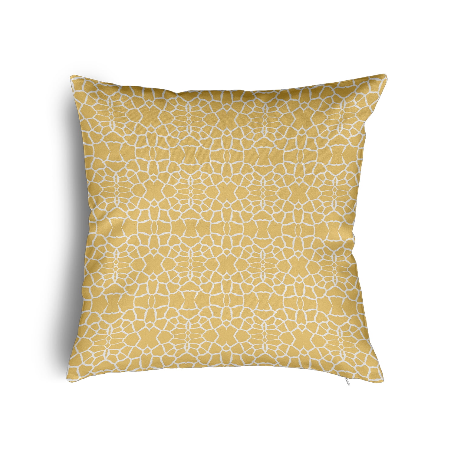 24" x 24" Simply Daisy Tiny Giraffe Pattern Poly Pillow with Zipper, Daffodil Qty 1