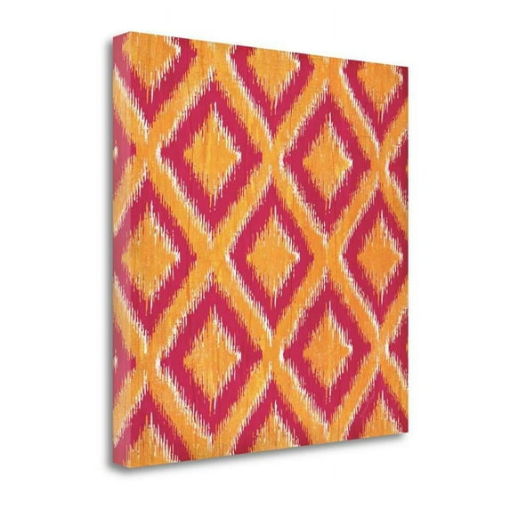 24" x 24" Summer Ikat IV By Jennifer Pugh - Print on Canvas Fabric Multi-Color