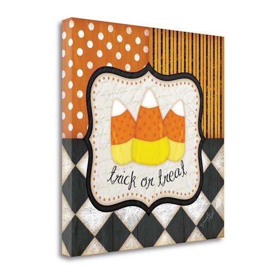 24" x 24" Trick Or Treat By Jennifer Pugh - Print on Canvas Fabric Multi-Color