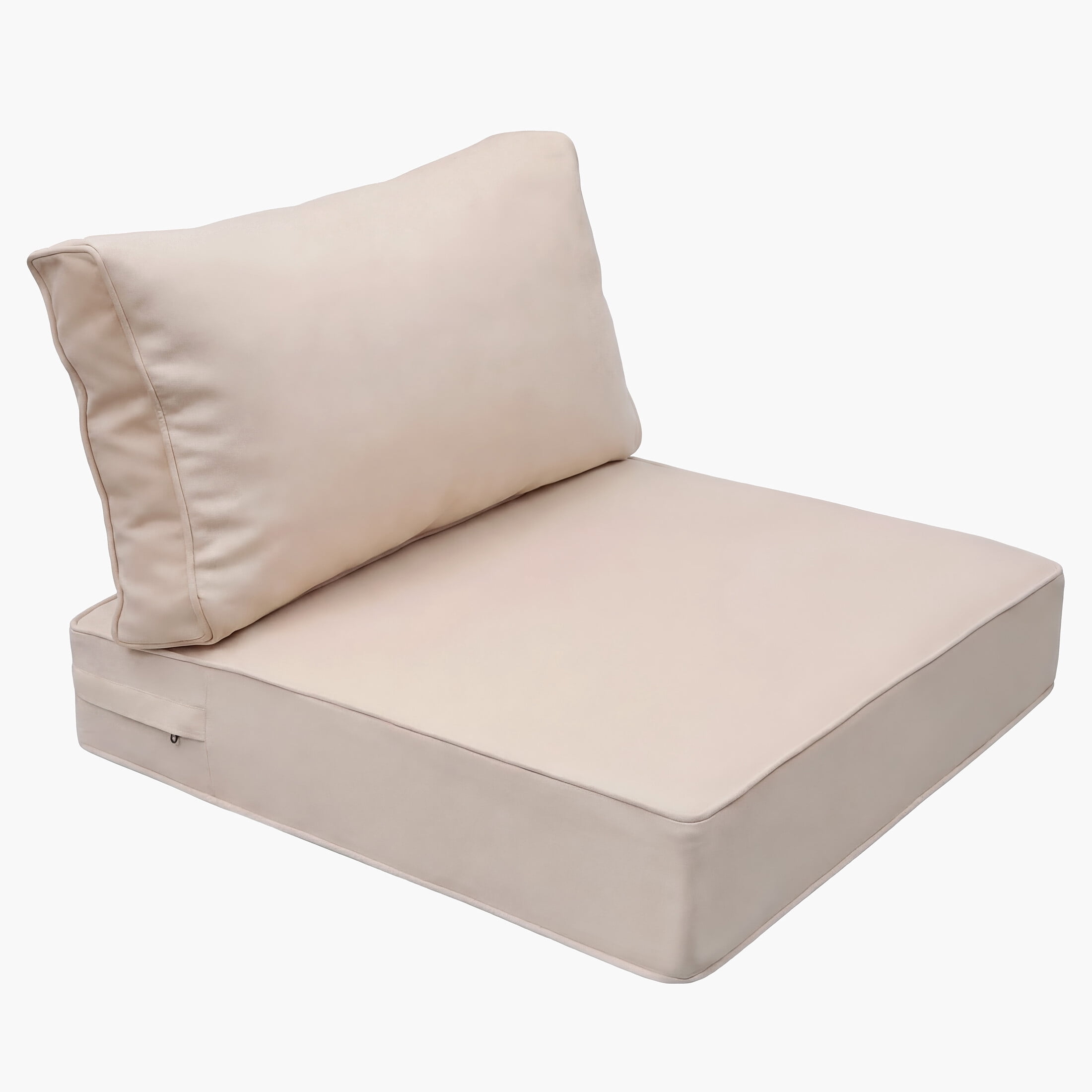 24 x 24 Waterproof Outdoor Deep Seat Cushion for Patio Furniture Cushion Replacement, Low Back, Peachy Tan