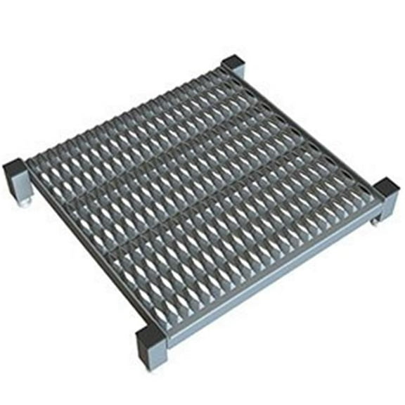 24 x 24 in. Adjustable Height Steel Work Platform - 9 to 14 in. - Gray