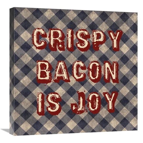 24 x 24 in. Crispy Bacon is Joy Art Print - BG.Studio