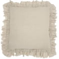 thumbnail image 1 of 24 x 24 in. Dainty Ruffle Edged Beige Throw Pillow, 1 of 1