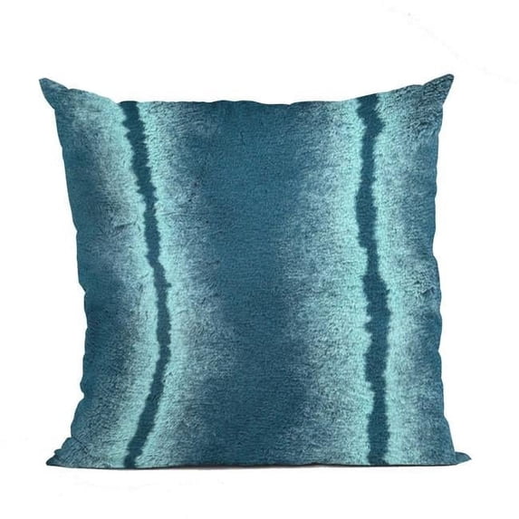 24 x 24 in. Fluffy Fields Animal Faux Fur Luxury Throw Pillow, Teal