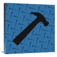 thumbnail image 1 of 24 x 24 in. Hand Tools - Hammer & Nails Art Print - BG.Studio, 1 of 1