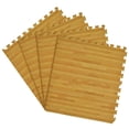 thumbnail image 1 of 24 x 24 in. Interlocking Foam Anti Fatigue Floor 4 Tiles, Pine - 16 Sq. Ft., 1 of 1
