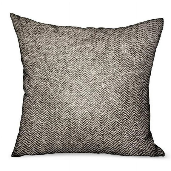 24 x 24 in. Jagged Ash Gray Chevron Luxury Outdoor & Indoor Throw Pillow