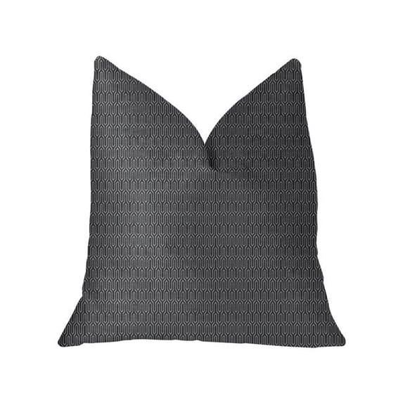 24 x 24 in. Milan Flare Luxury Double Sided Throw Pillow - Black & Beige