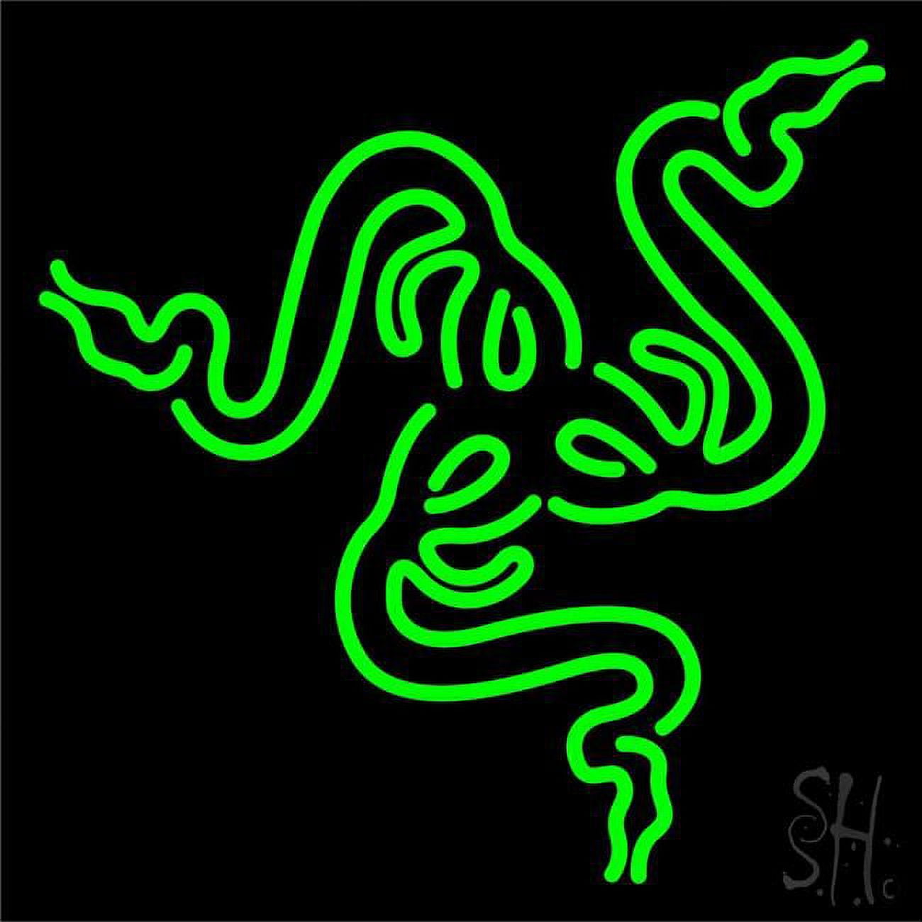 24 x 24 in. Razer Logo LED Neon Flex Sign, Green