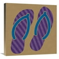 thumbnail image 1 of 24 x 24 in. Summer Fun - Flip Flops Art Print - BG.Studio, 1 of 1