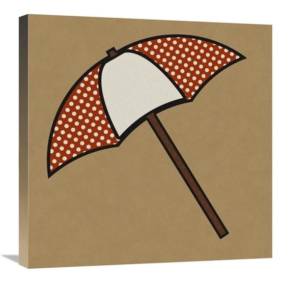 24 x 24 in. Summer Fun - Umbrella Art Print - BG.Studio
