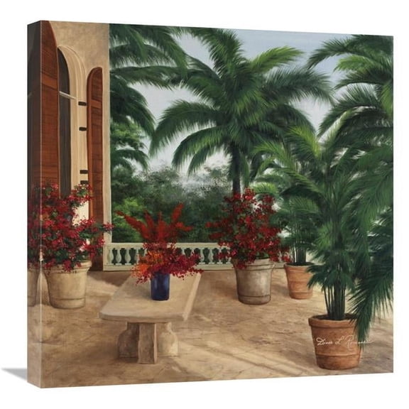 24 x 24 in. Tuscan Patio Art Print - Diane Romanello