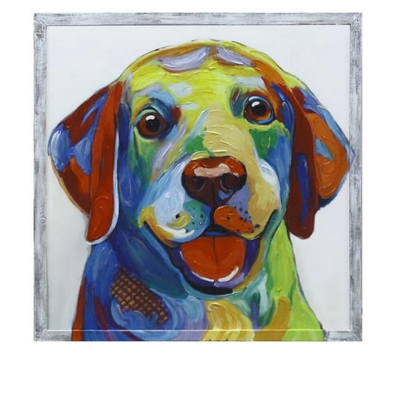 24 x 24 x 1.5 in. Mini Roz Canvas Wall Art, 0.74 ft.
