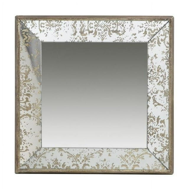 24 x 24 x 2 in. Square Vintage Style Wall Mounted Accent Mirror