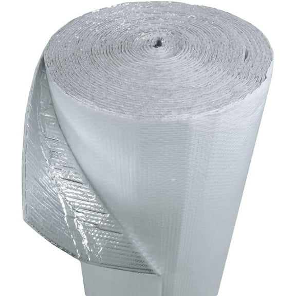 24" x 25' White Double Bubble Reflective Foil Insulation Thermal Barrier R8