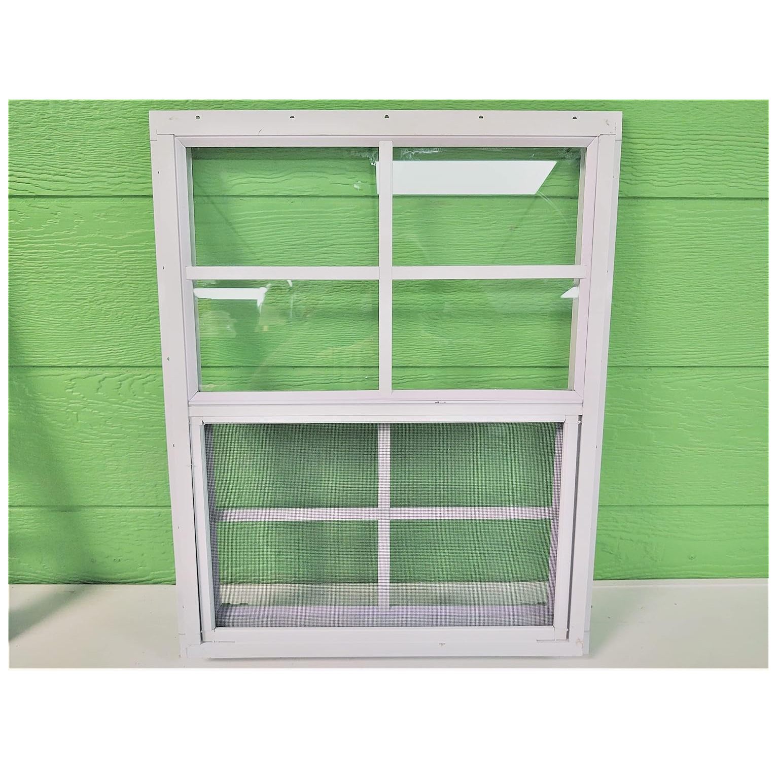 24 x 27 White Flush Mount Window, Great for Sheds, Playhouses, Barns
