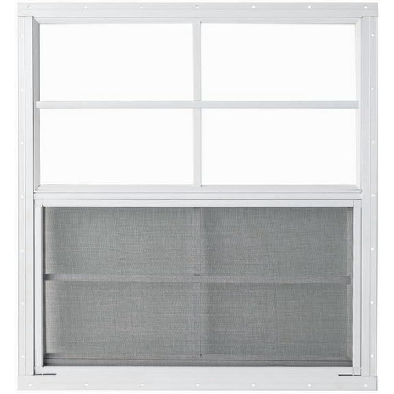 24 x 27 White Flush Mount Window, Great for Sheds, Playhouses, Barns, and Garages!
