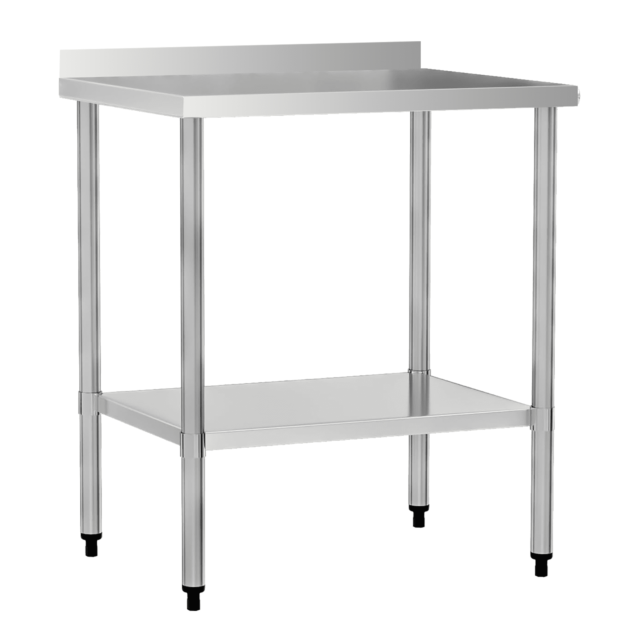 24" x 30" 18-Gauge Stainless Steel Commercial Work Table with 4" Backsplash and Undershelf