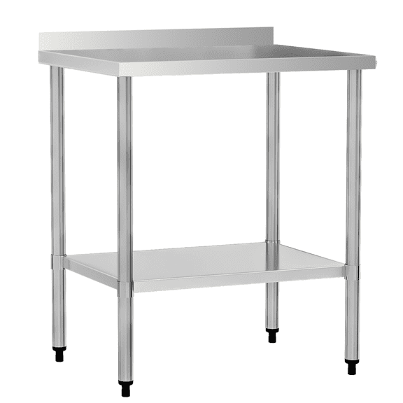 24" x 30" 18-Gauge Stainless Steel Commercial Work Table with 4" Backsplash and Undershelf