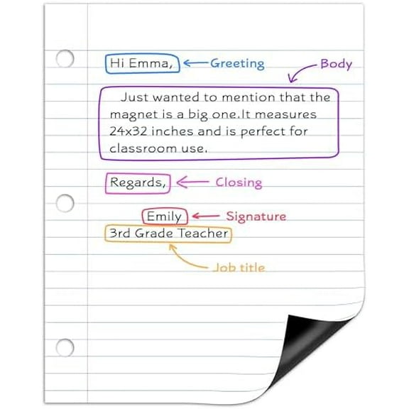 24 x 30 Giant Magnetic Notebook Paper For Classroom Elementary Classroom Must Haves for Teachers Elementary Dry Erase Magnetic Lined Paper for Whiteboard Notes Lists and Handwriting$$Office