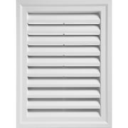 Alcoa Home Exteriors Gable Vent Rectangular Adjustable Vinyl - White - 24 x 30   Residential Use, Standard Application