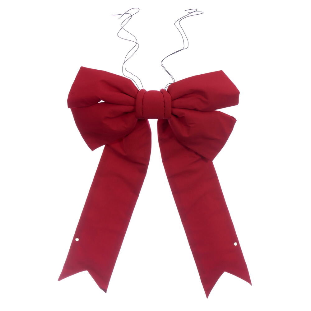 24" x 30" Red Canvas UV Bow 7" Size