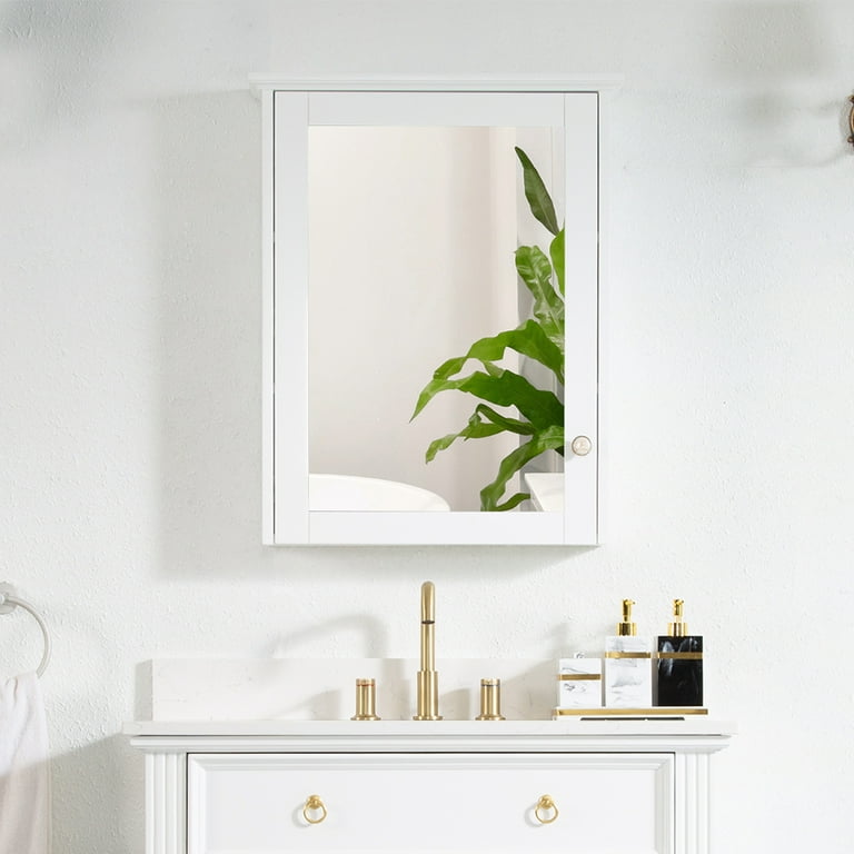 24x 30 Wall Mounted Bathroom Medicine Cabinet with Mirror, 3
