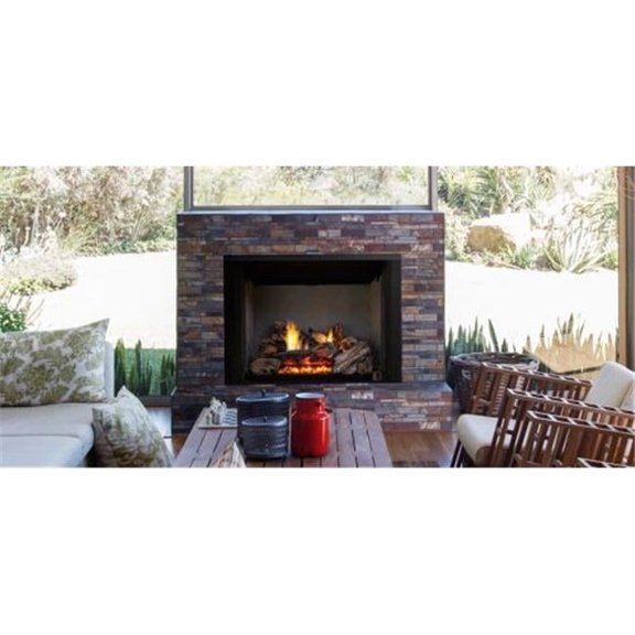 24 x 30 in. Burncrete Hybrid Moxie Burner Log Set with Glow Getter - 8 Piece