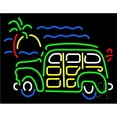 thumbnail image 1 of 24 x 31 in. Green Car Logo Neon Sign - Multi Color, 1 of 1