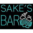 thumbnail image 1 of 24 x 31 in. Sakes Bar LED Neon Flex Sign, Turquoise & White, 1 of 1