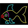 thumbnail image 1 of 24 x 31 in. Yellow Fish 1 Neon Sign - Multi Color, 1 of 1