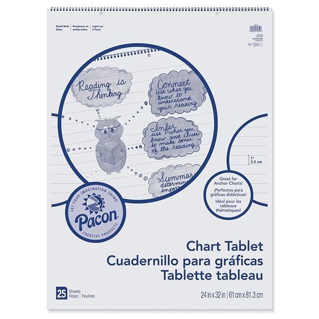 24 x 32 in. Chart Tablet 1 Ruled - 25 Count - 2 Each