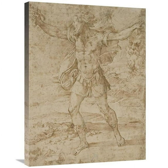 24 x 32 in. David with the Head of Goliath Art Print - F. Parmigianino