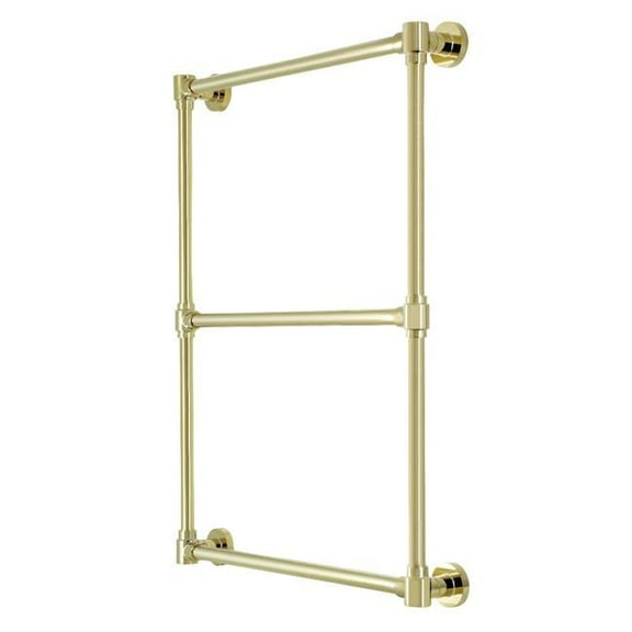 24 x 32 in. Gallant Wall Mount Towel Rack, Polished Brass
