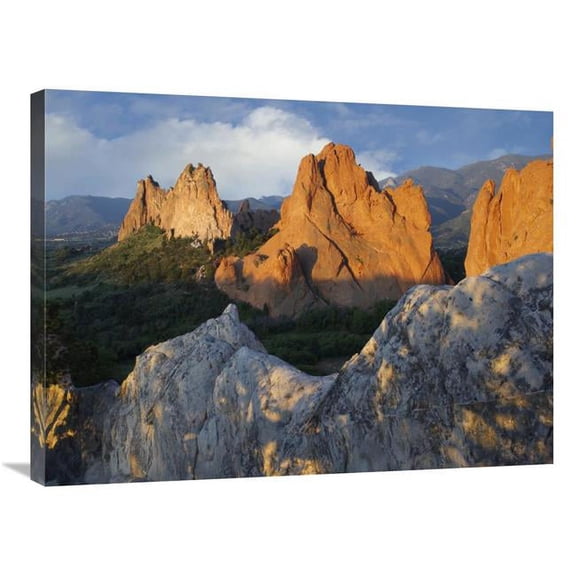 24 x 32 in. Gray Rock & South Gateway Rock, Conglomerate Sandstone Formations, Garden of the Gods, Colorado Springs, Colorado Art Print - Tim Fitzharris