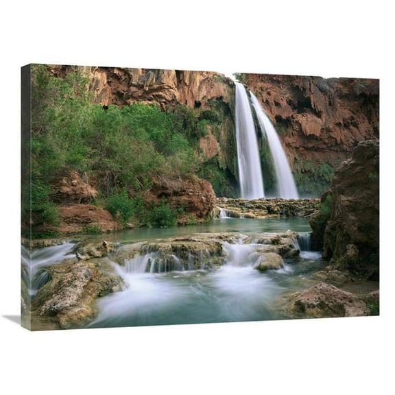 24 x 32 in. Havasu Creek, Lined with Cottonwood Trees, Havasu Falls, Grand Canyon, Arizona Art Print - Tim Fitzharris