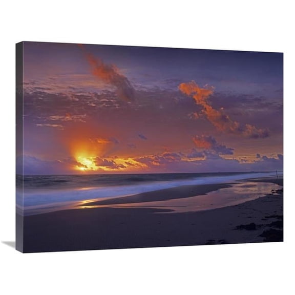 24 x 32 in. Mcarthur Beach at Sunrise, Florida Art Print - Tim Fitzharris