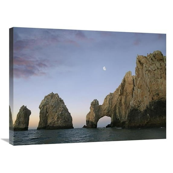 24 x 32 in. Moon Over El Arco, Cabo San Lucas, Mexico Art Print - Tim Fitzharris