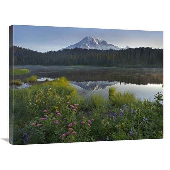 24 x 32 in. Mount Rainier & Reflection Lake, Mount Rainier National Park, Washington Art Print - Tim Fitzharris